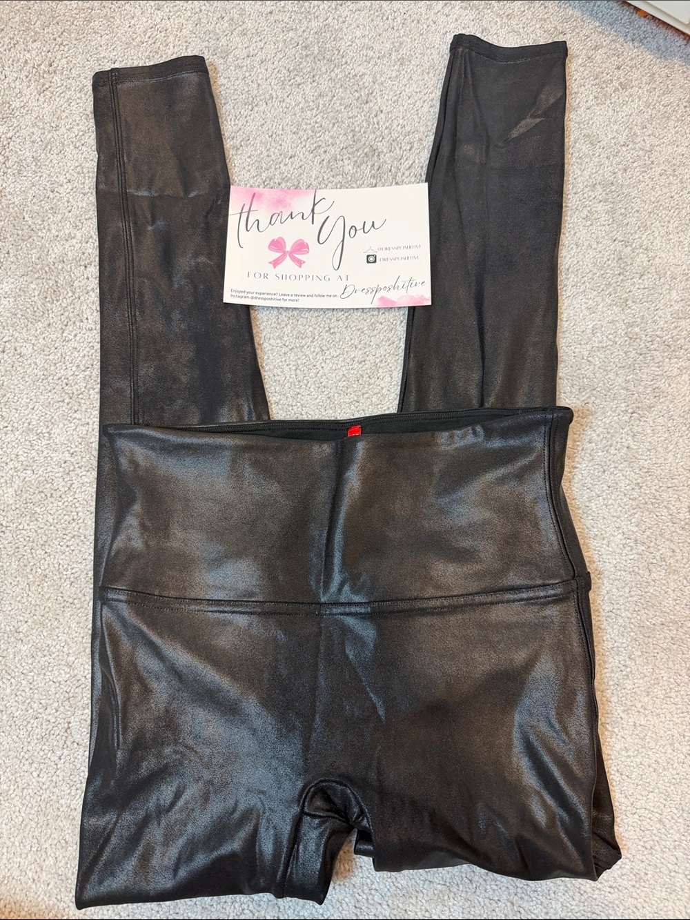 SPANX Black Shapewear Leggings - Picture 3 of 3